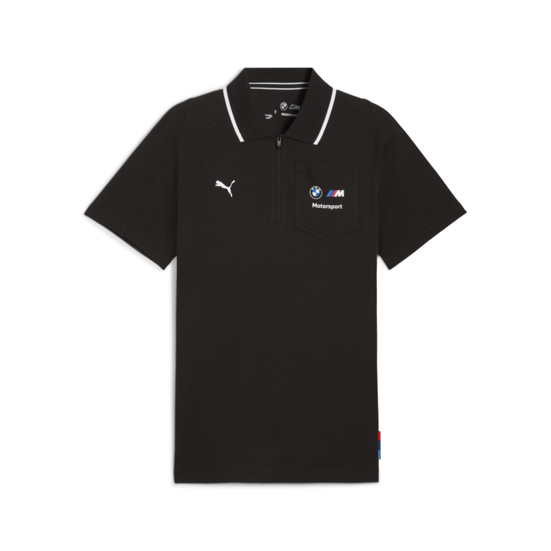 BMW zip polo, Puma, MMS, black, 2025