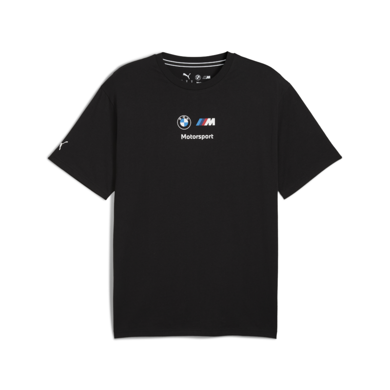 BMW t-shirt, Puma, MMS, BMW logo II, essential+, black, 2025