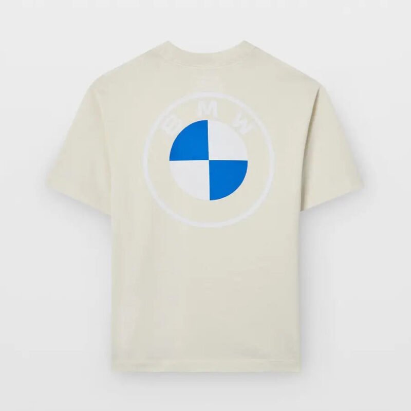 BMW T-SHIRT LOGO REVERSE UNISEX LIGHT GREY